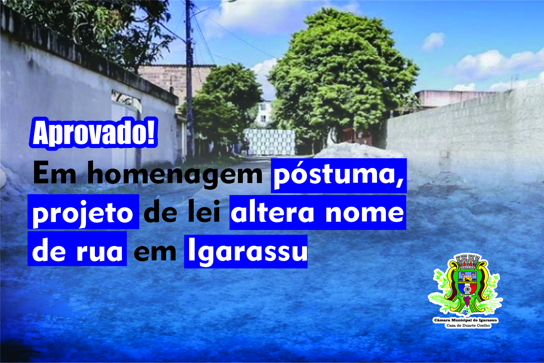 Projeto de lei altera nome de rua em Igarassu em homenagem póstuma